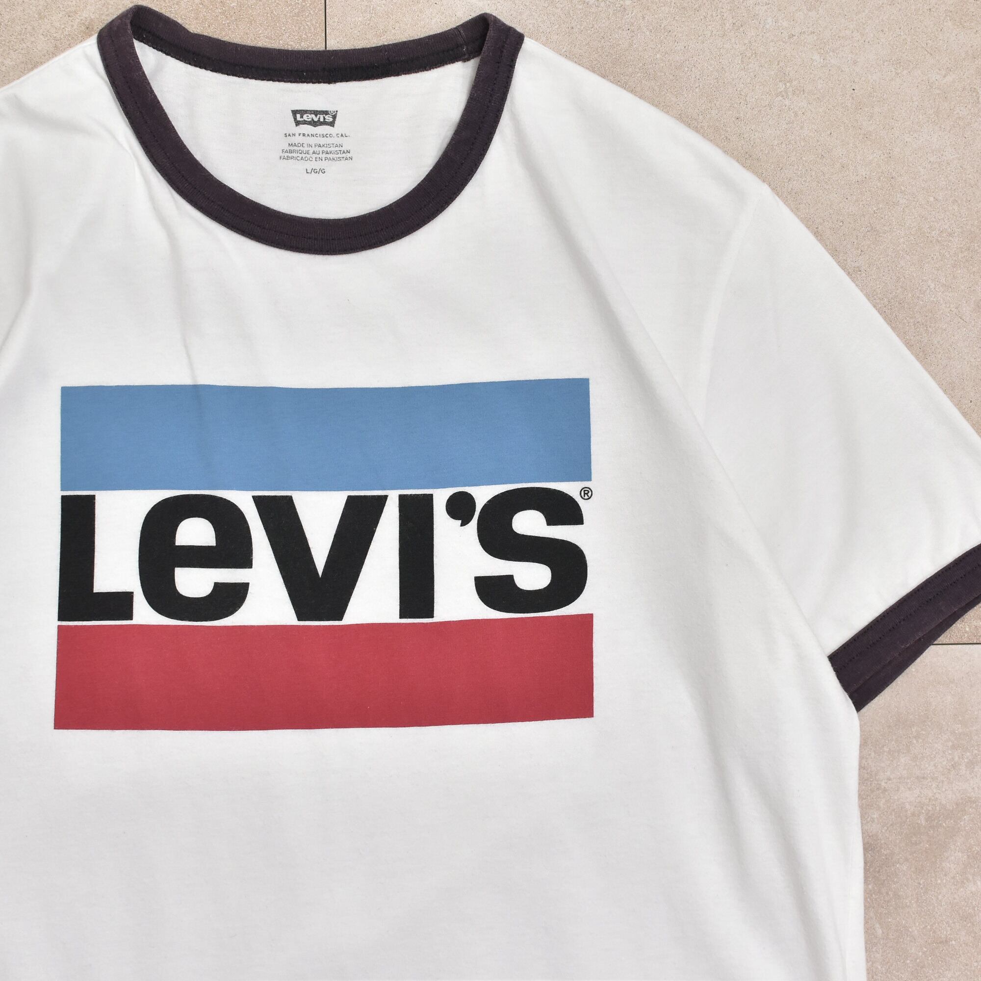 00s~ Levi's logo printed ringer T-shirt