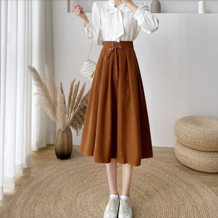 ☆美品☆『飽きずにスタイリングできるトレンドのミモレ丈巻きスカート』 trim_ofkss_item59e974908f2911e