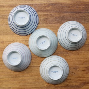 波佐見焼　広東碗　お茶碗　ボーダー（５色）9-171