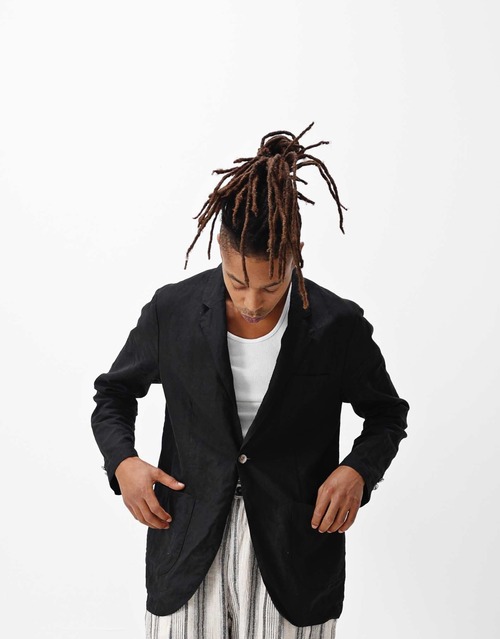 Gurnak " Linen Lapel work jacket (Black) "