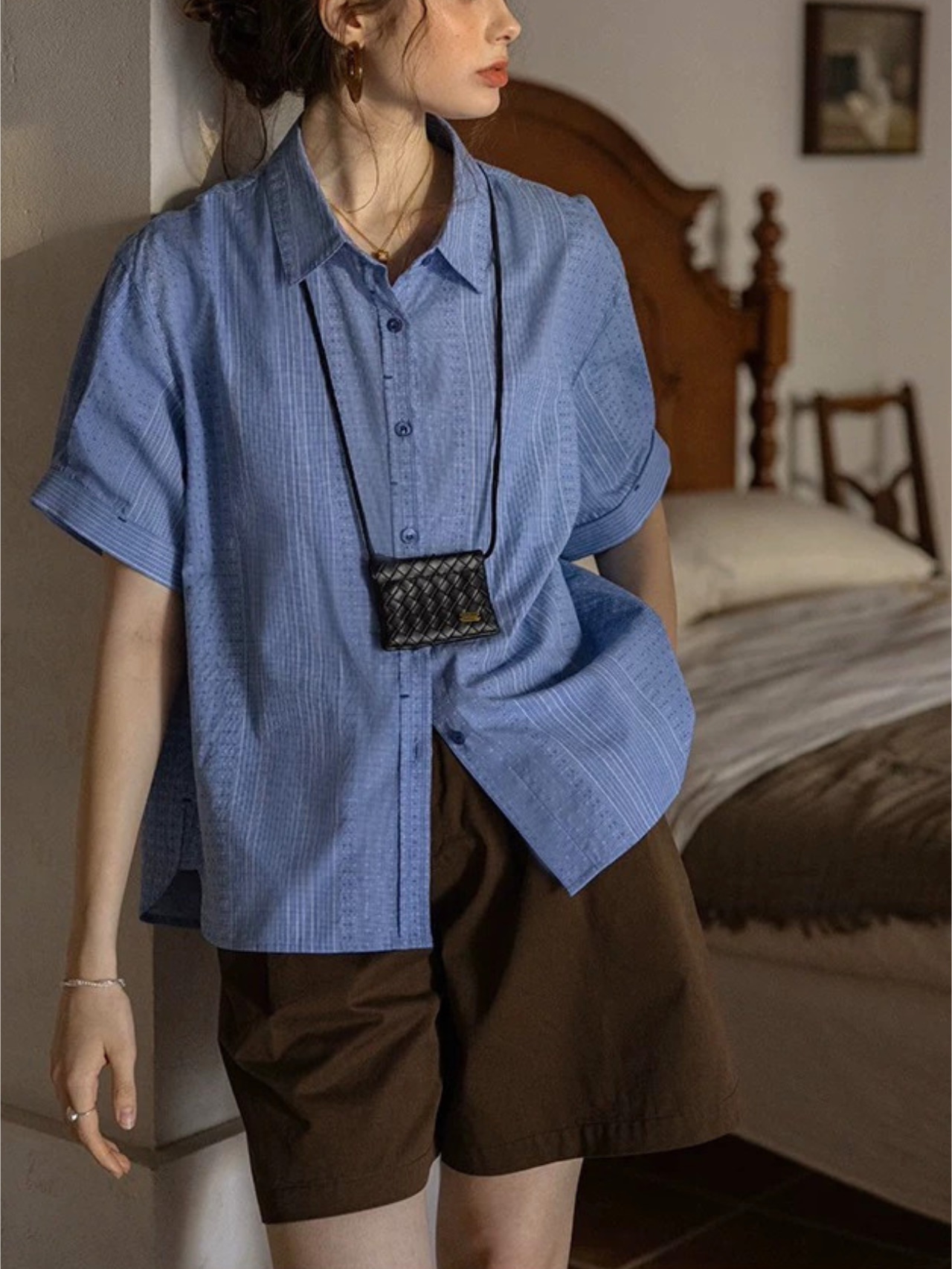 Rivage Jacquard Roll-Up Shirt F0777