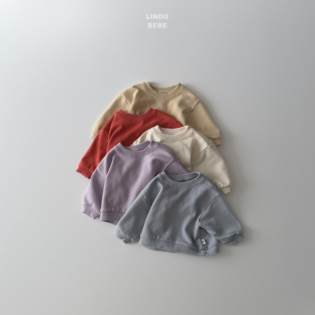 【取寄】lindo｜bebe hello embroidery sweatshirt｜ベベハロー刺繍スウェット｜1-3｜baby｜26 spring