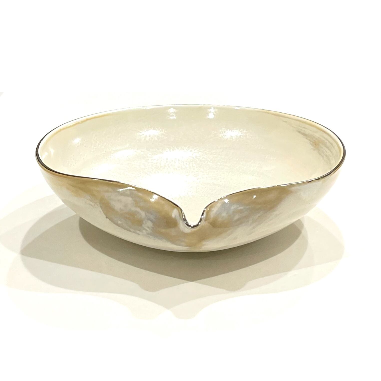 白結晶縁銀 片口 浅鉢20cm | 24to3［西富陶磁器オンラインストア