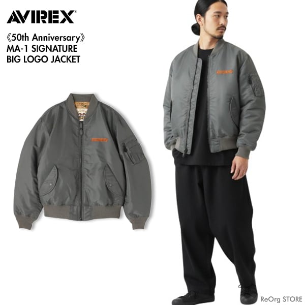 AVIREX アヴィレックス 783-5952019 《50th Anniversary》MA-1 SIGNATURE BIG LOGO MA-1 シグネチャー ビッグロゴ ジャケット