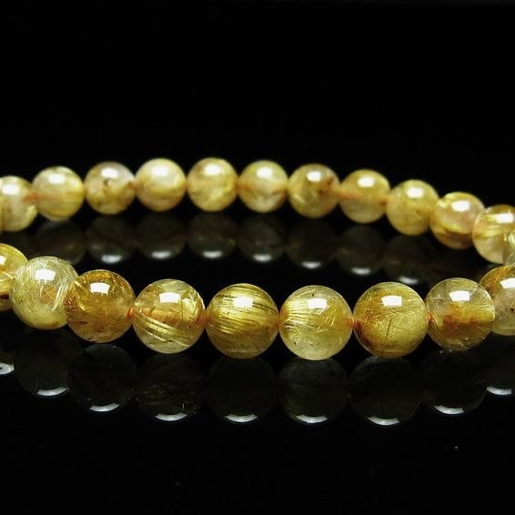 ルチルクォーツ ブレスレット 7mm タイチンルチル ブレスレット メール便可 [M便 1/10] 111-49213