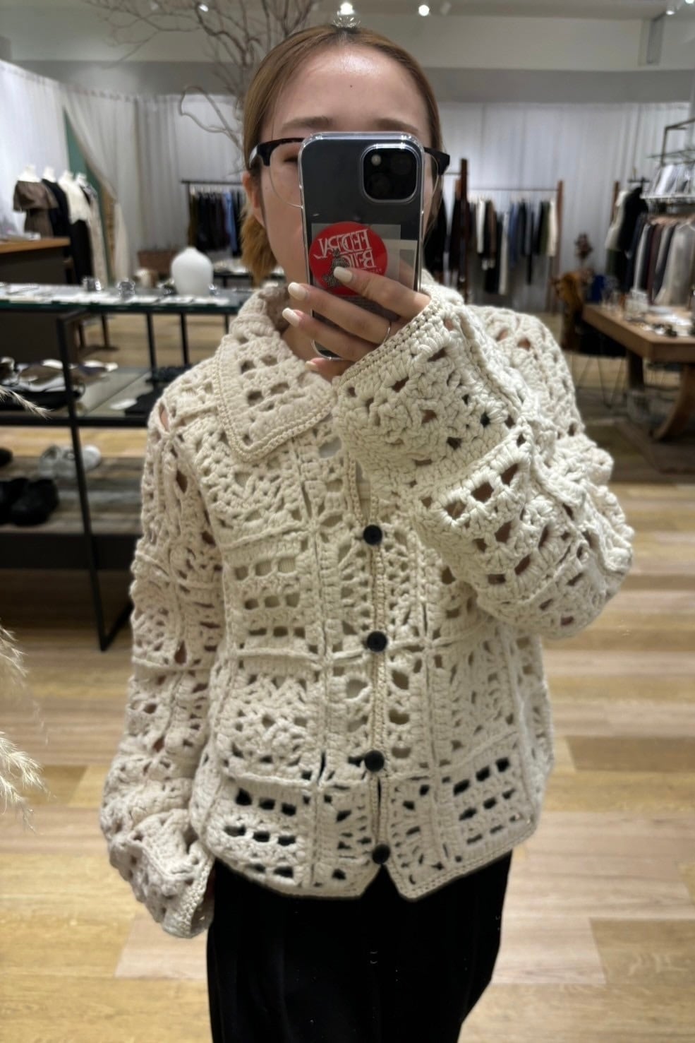 TODAYFUL Crochet Knit Shirts クロシェニットシャツ Ecru | planet3rd