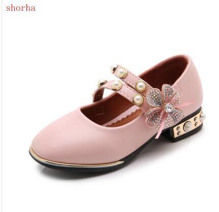 【新作】【送料無料】 靴キッズ秋/春の花ラインストーンキッズシューズガールレザーソリッドホロウプリティガールズシューズ スプリング 春物 オータム 秋物 ソリッドカラー フラワーデザイン AL expec429641937761