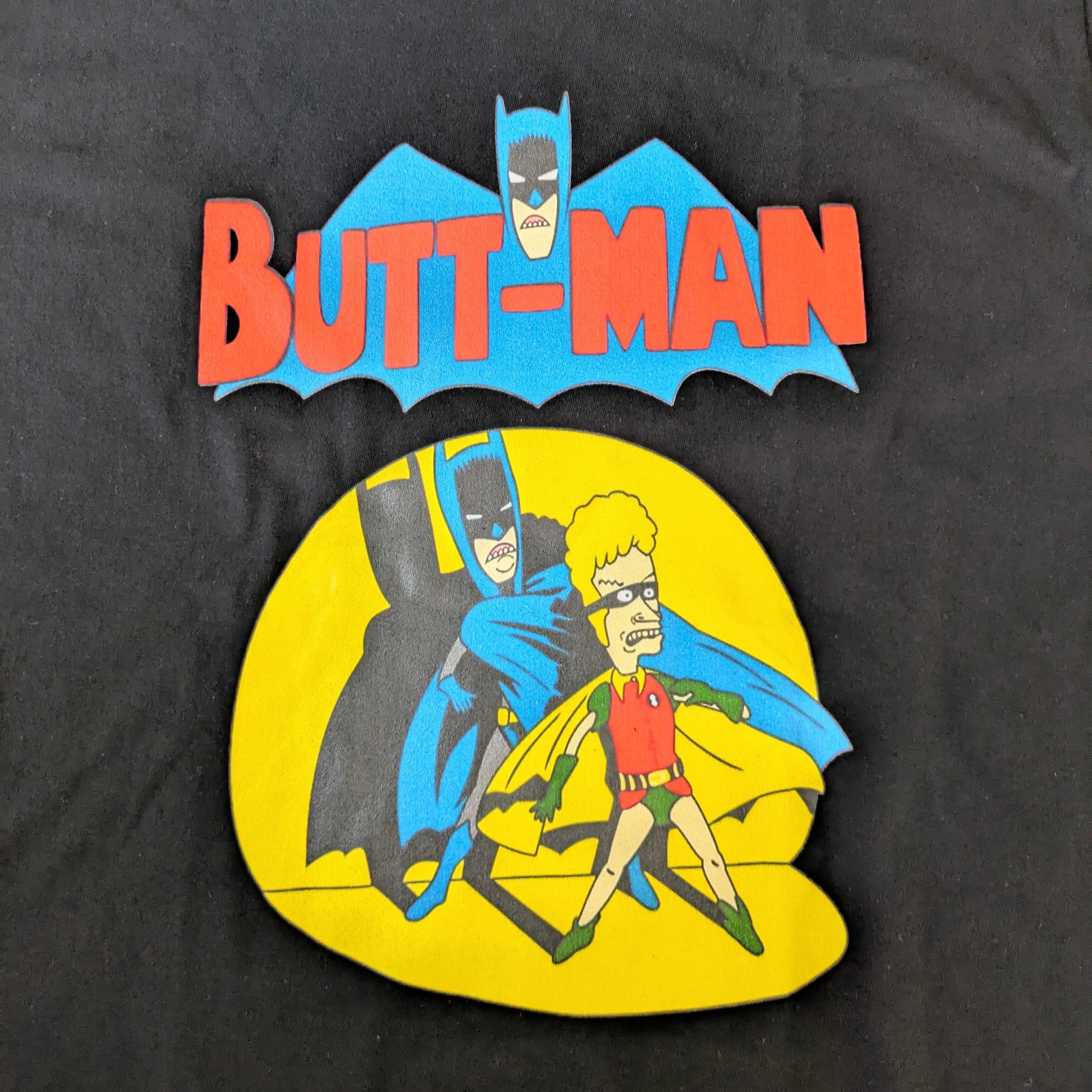 ♧再入荷!【 Beavis and Butt-Head(ビーバスアンドバットヘッド)】  BUTT-MAN / BATMAN / バットマン  Tシャツ / MTV  〚アメリカン雑貨 アメトイ〛