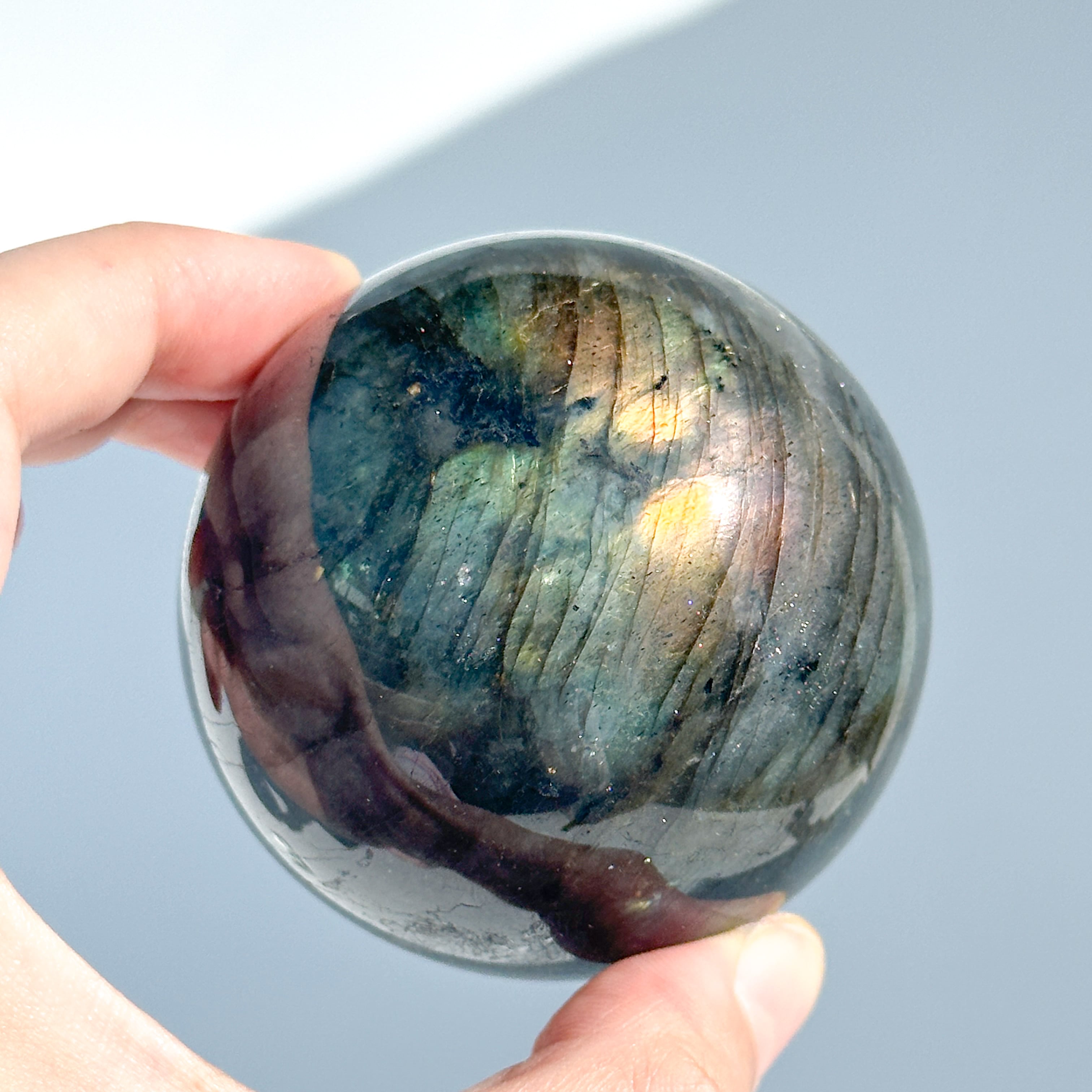 Bigラブラドライト スフィア 91◇ Labradorite ◇天然石・鉱物