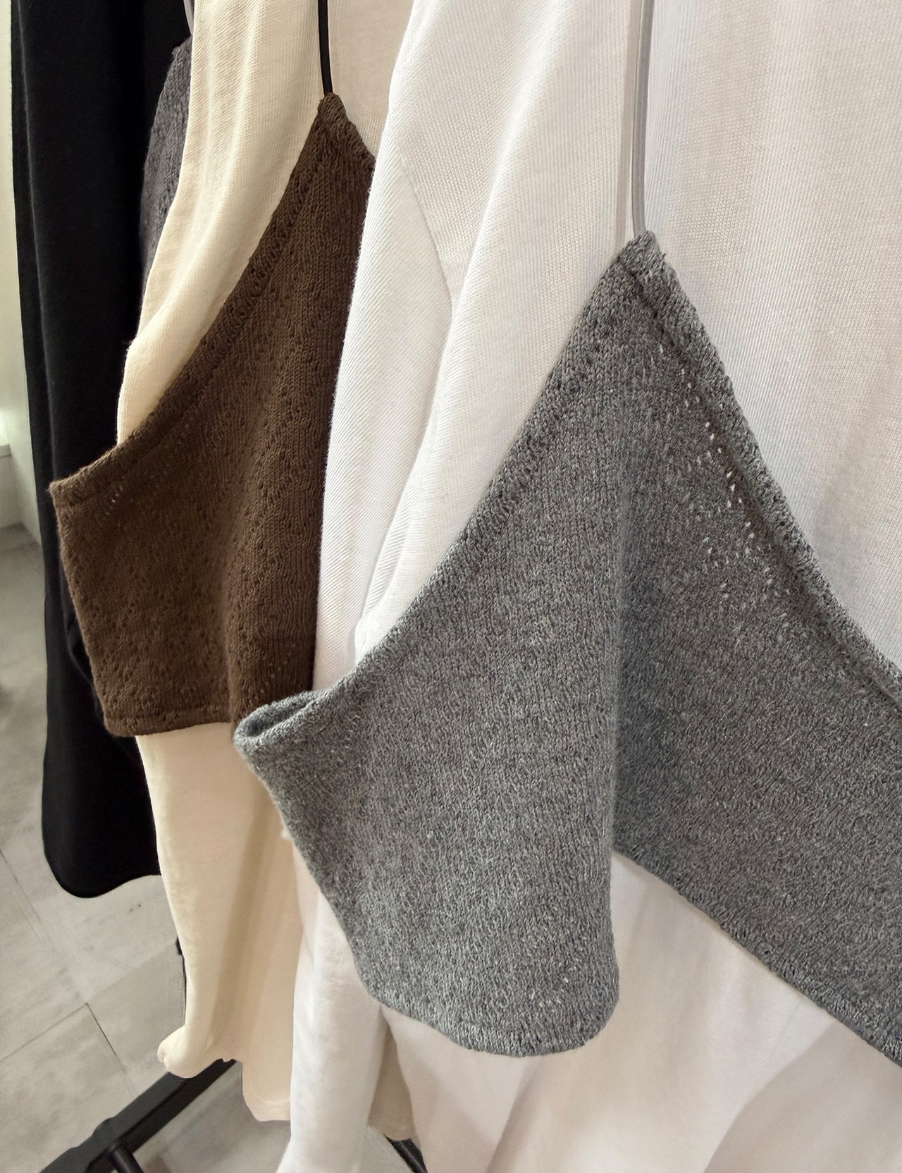【新作5％OFF・3日間】Knit-Bustier Tops_3colors