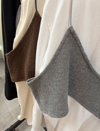 【新作5％OFF・3日間】Knit-Bustier Tops_3colors