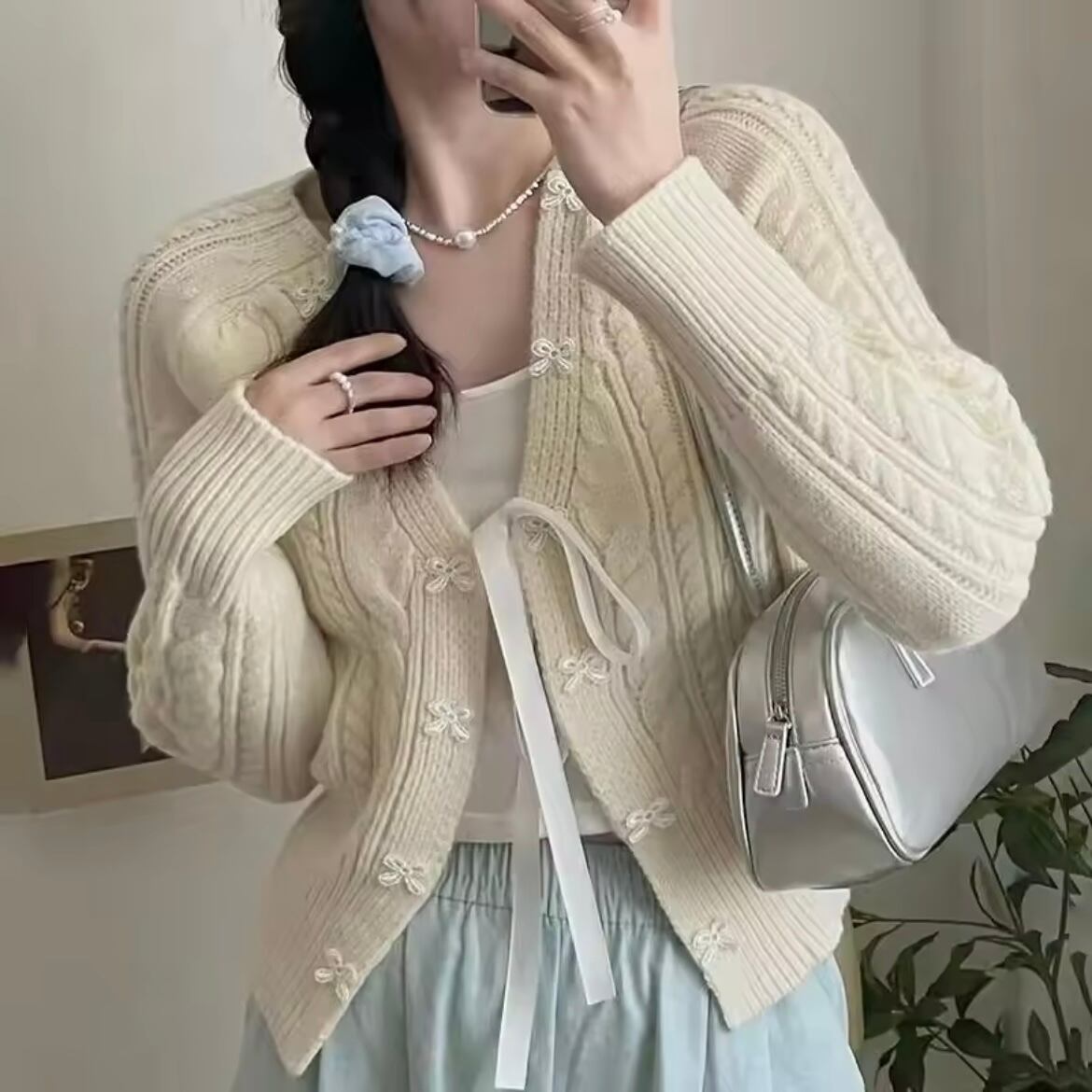 ロマンティックリボンカーディガン