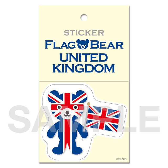 FLAG BEAR STICKER ＜UNITED KINGDOM＞ イギリス （大（L））