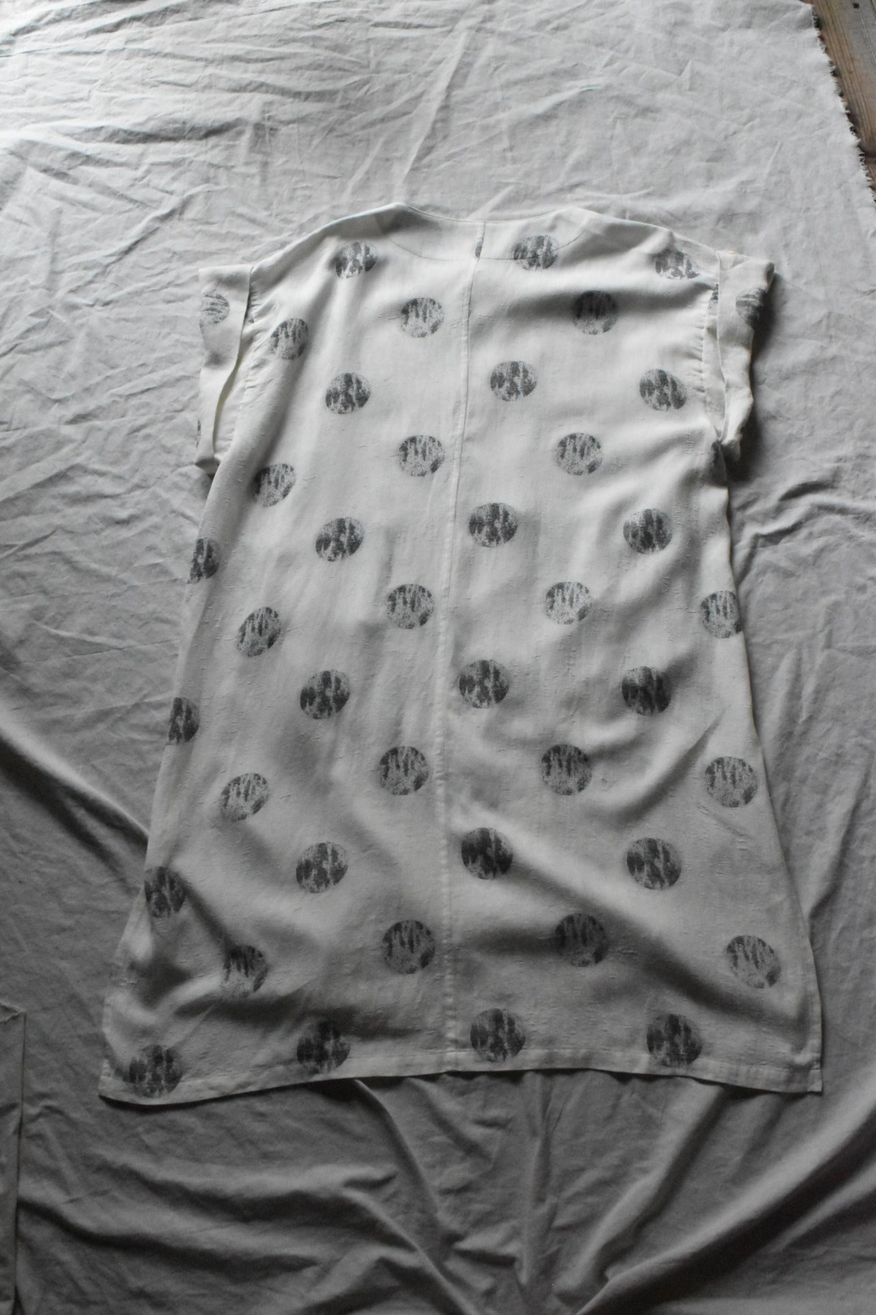 "Y's" White base black dot one-piece