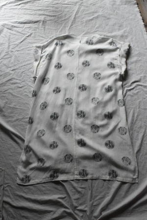 "Y's" White base black dot one-piece