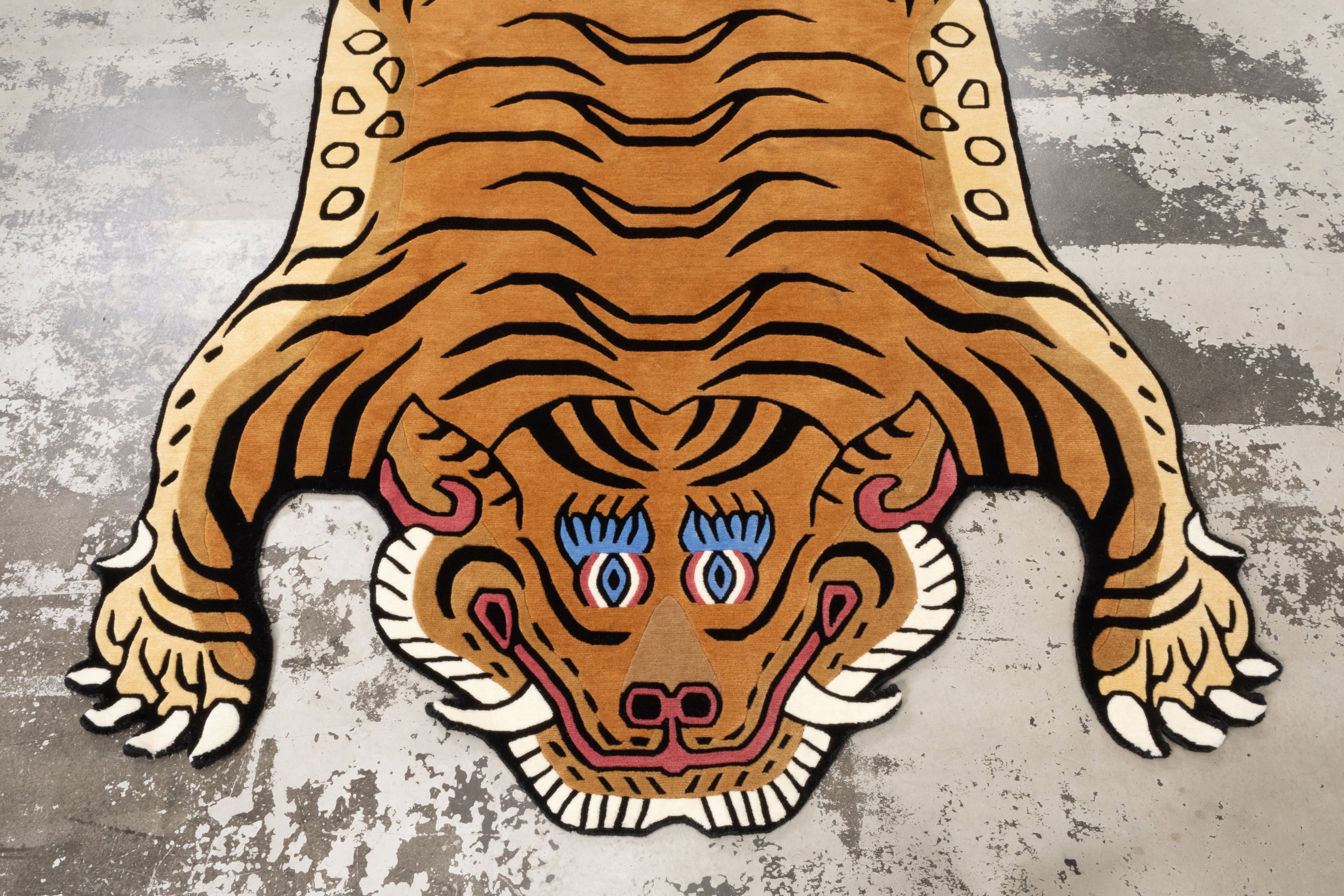 チベタンタイガーラグ スモール DETAIL Tibetan Tiger Rug DTTR-02   Sサイズ - 2