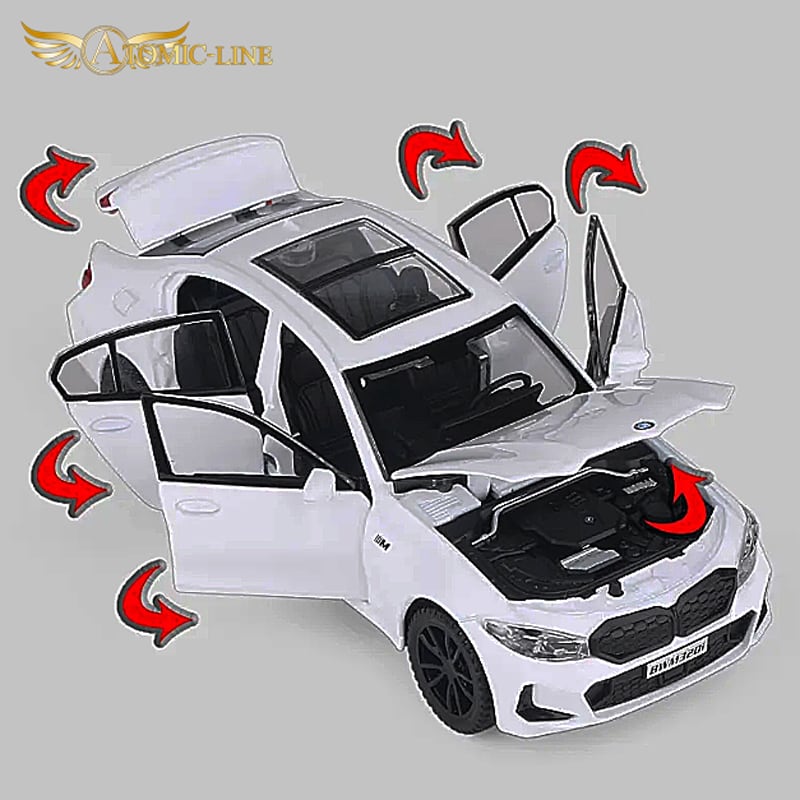 BMW 3シリーズ 320i 1/32 ミニカー 全3色 ライト点滅 サウンド 合金