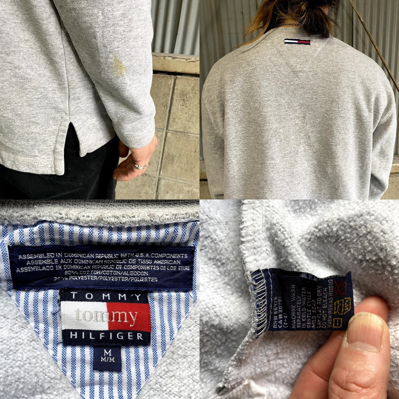 90年代 TOMMY HILFIGER トミーヒルフィガー ビッグロゴ 巻きプリント 