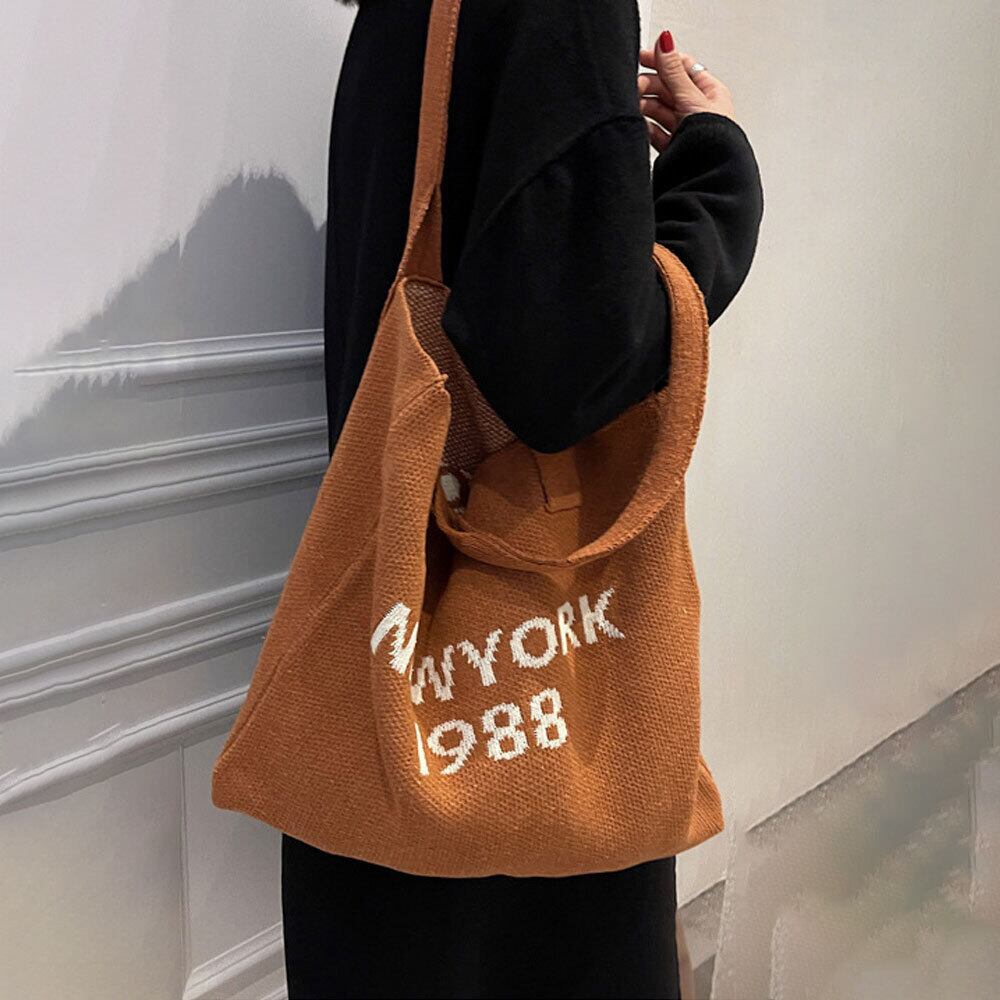 ニット トート バッグ レディース ロゴ 大容量 A4 通勤 通学 大人 かわいい きれいめ おしゃれ カジュアル 肩掛け 軽量 大人可愛い 大人女子