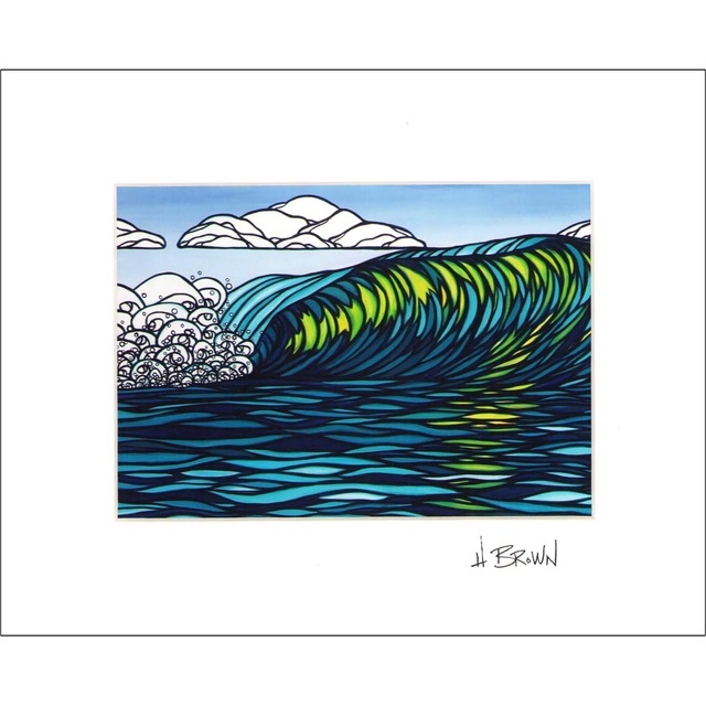 Glassy Green /  ヘザー・ブラウン/ マットプリント / Sサイズ