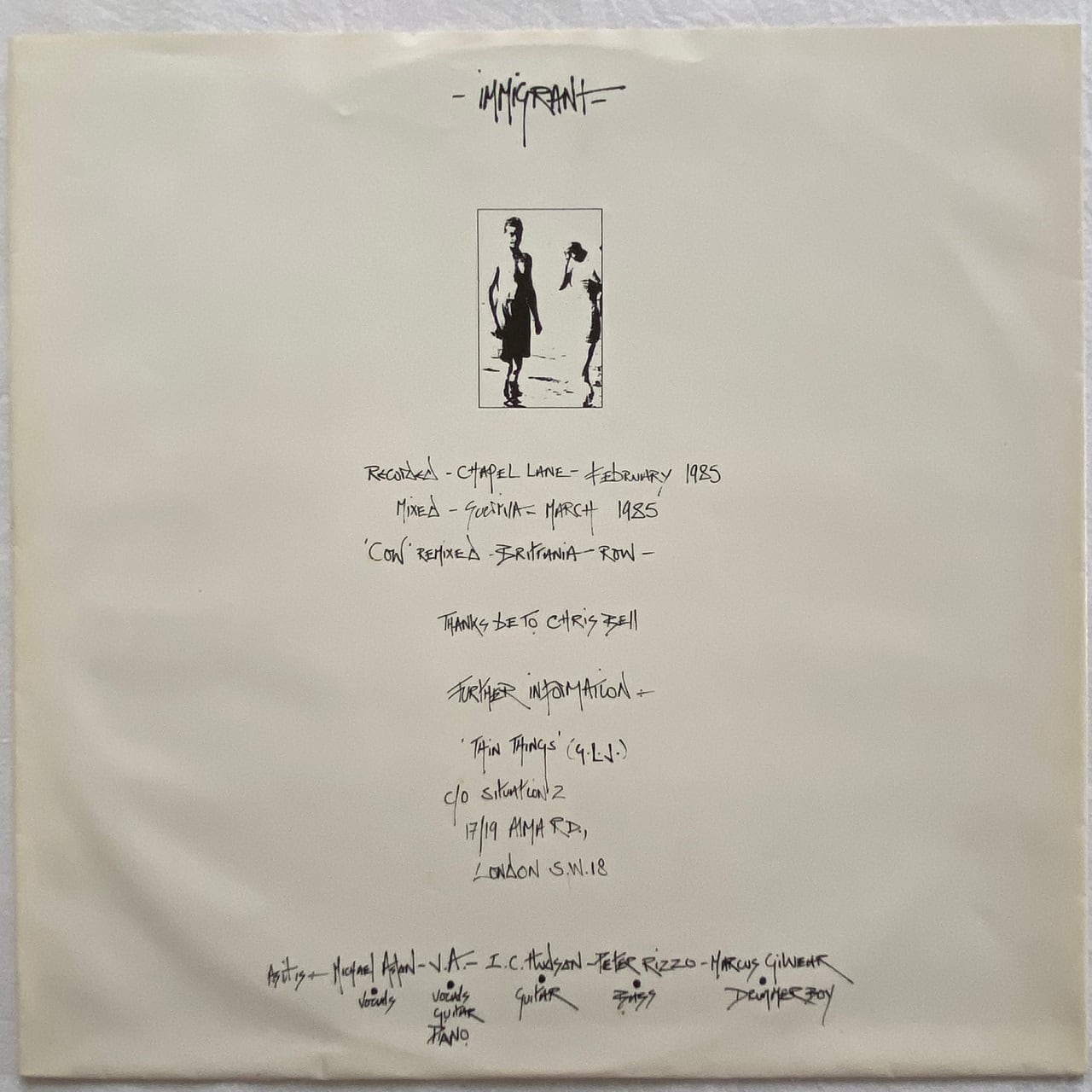 LP】Gene Loves Jezebel – Immigrant | マメシバレコード mameshiba