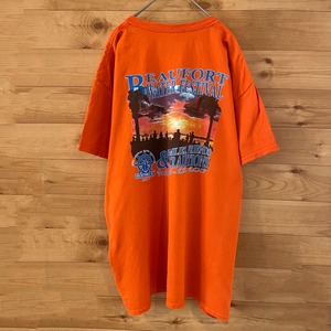 【GILDAN】フェス イベント Tシャツ Beaufort Water Festival! バックプリント XL オーバーサイズ  US古着 アメリカ古着