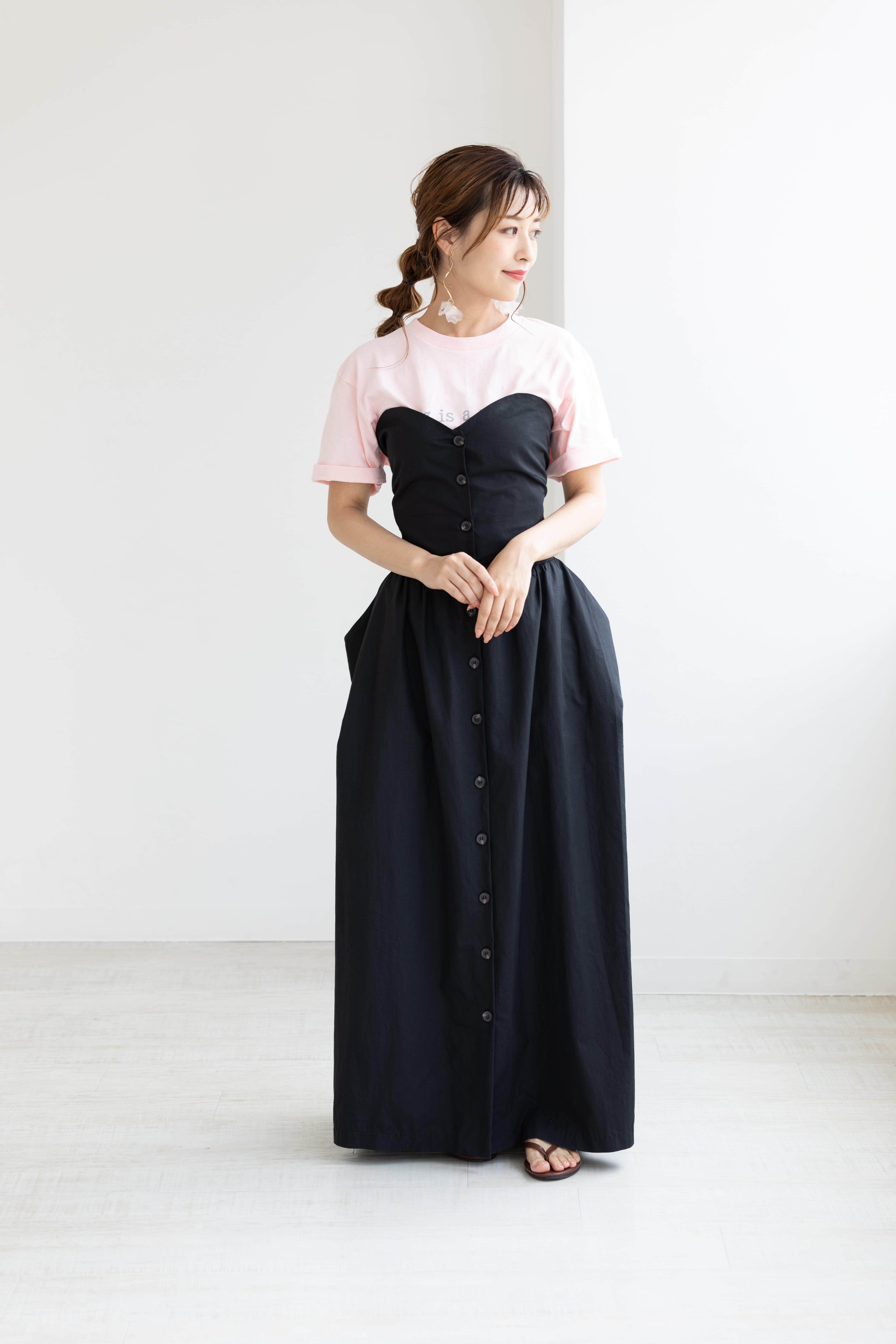 新品未使用 mite  Flower maxi onepieceロングワンピース/マキシワンピース