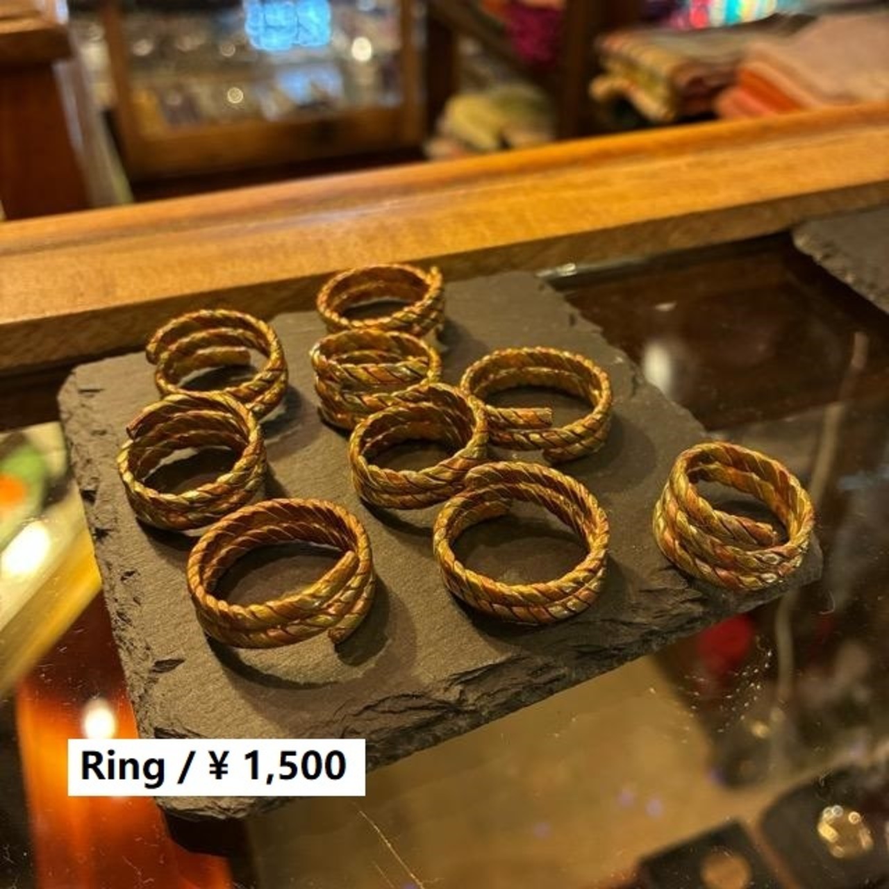 TOPANGA Jewelry 　コッパーブラススパイラルダブルリング　14号〜20号　銅　真鍮　指輪　アクセサリー　ジュエリー　プレゼント　レディース　ギフト