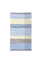 Aya Textile / TRASMATTOR(トラースマッタ)　手織りの裂き織りラグ  ブルー・イエロー
