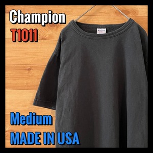 【champion】T1011 USA製 Tシャツ 黒t ティーテンイレブン