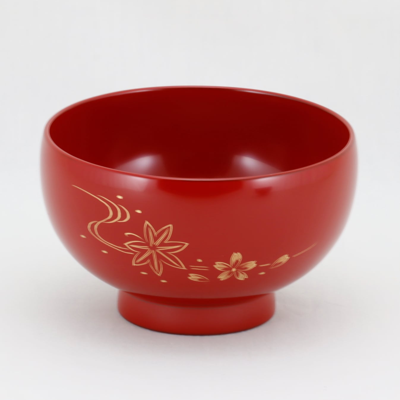 401-3 輪島塗 汁椀／丸形／総朱塗／春秋沈金 | 輪島塗 加藤漆器店 公式