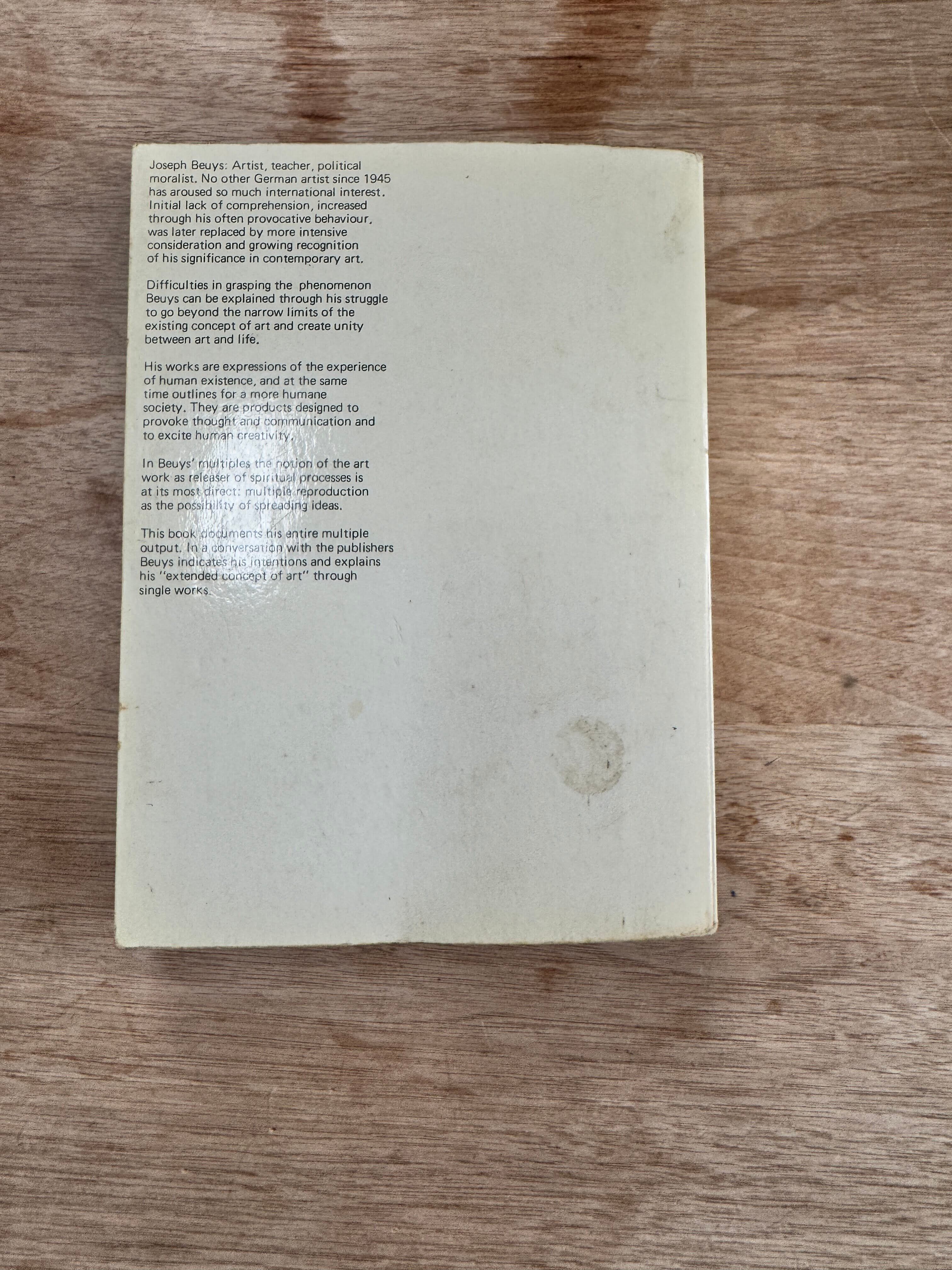 Joseph Beuys Multiples Catalogue Raisonne Multiples and Prints