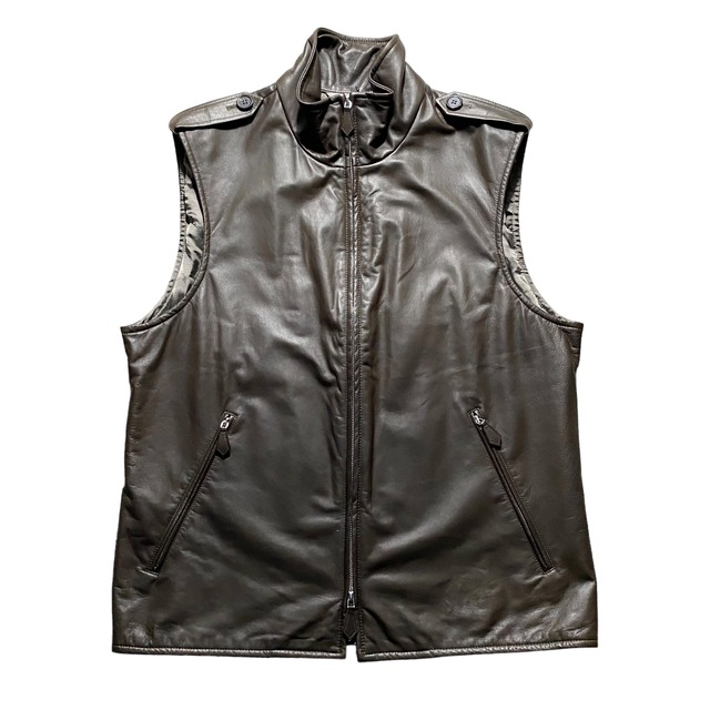 HERMES leather vest