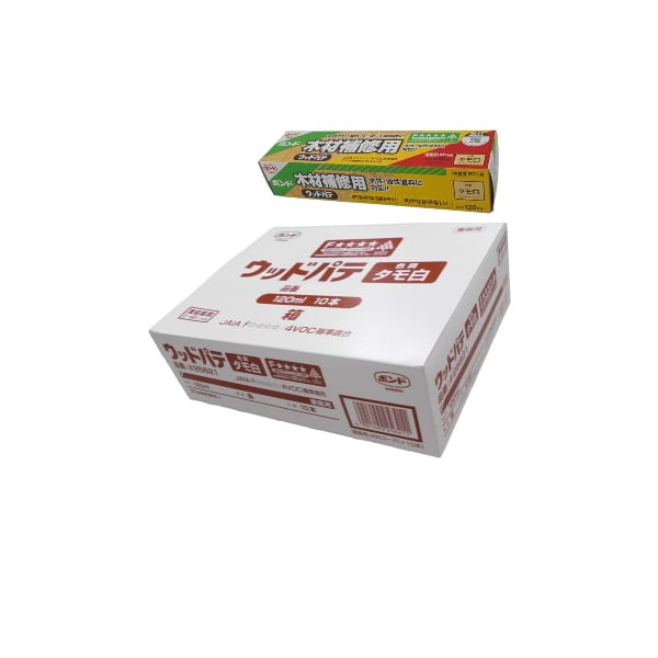 コニシ ボンド ウッドパテ ラワン タモ白 穴埋め 補修 120ml 10個 木材