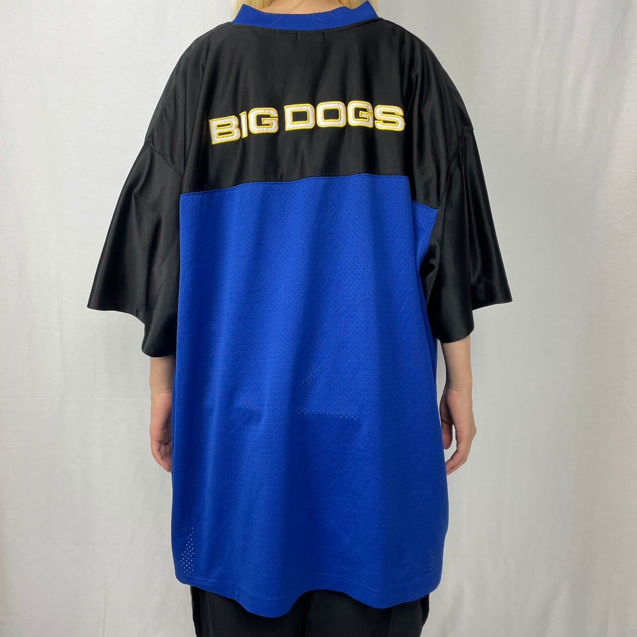 BIG DOGS メッシュ切り替え フットボールシャツ メンズ3XL 古着