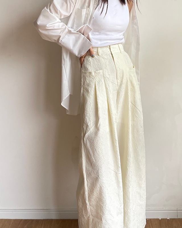 washer jacquard pants