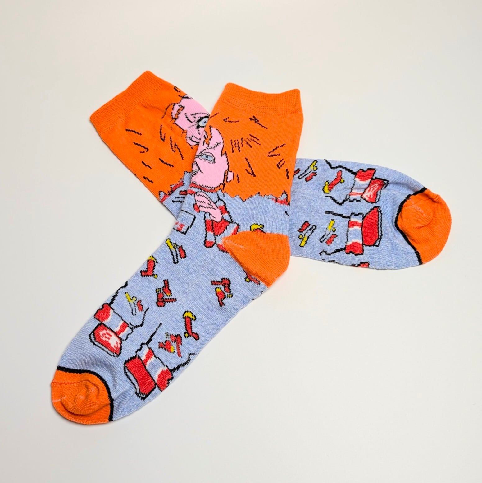 【 crew socks / クルーソックス 】【D】『 HORROR MOVIE Character Socks 5P SET 』ホラー映画キャラソックス5足セット 〚アメリカン雑貨 アメトイ〛