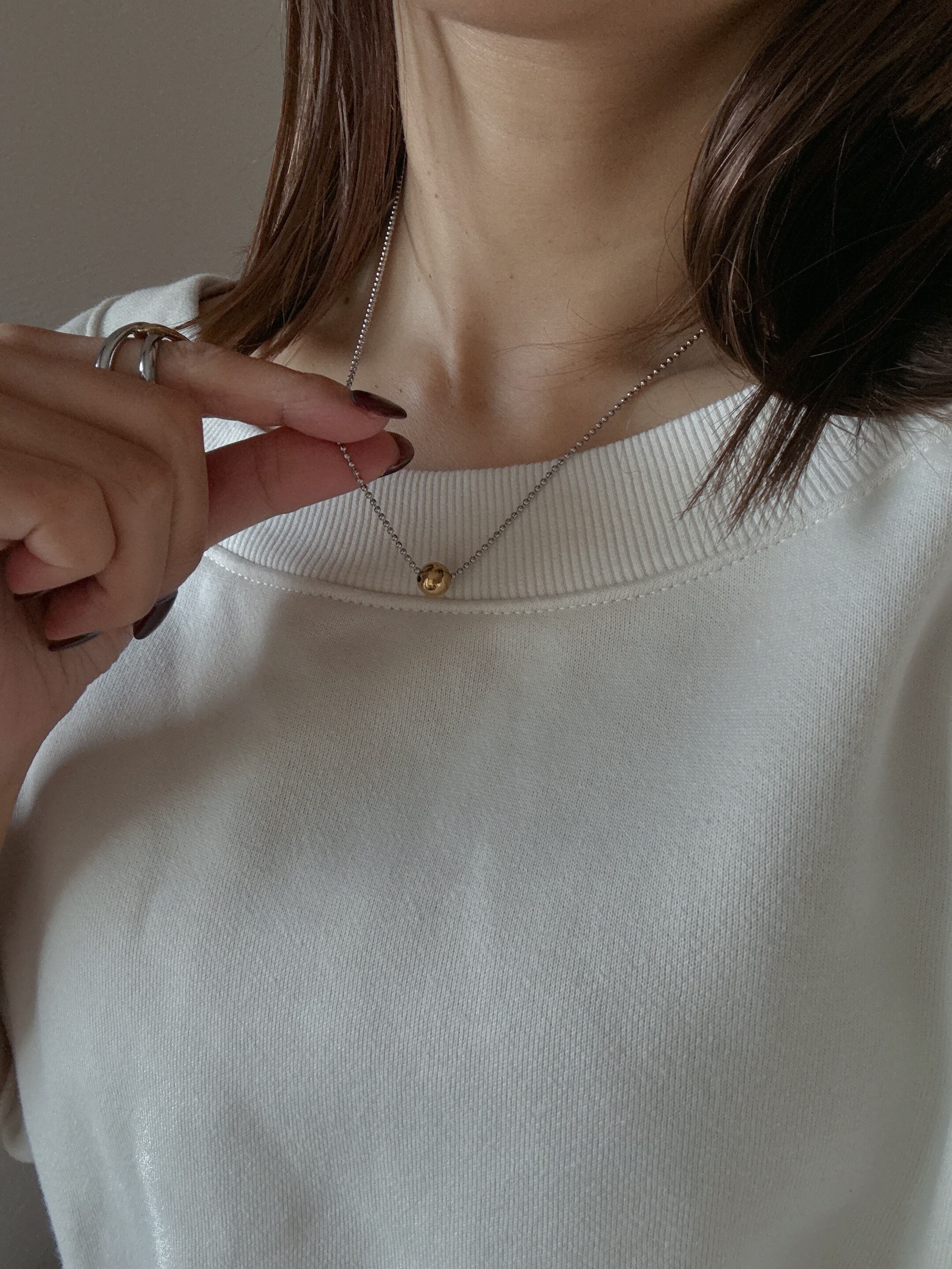 ワンポイントボールネックレス | joie