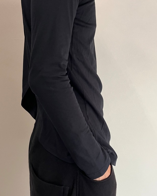 【MM6 Maison Margiela】wide u-neck basic top