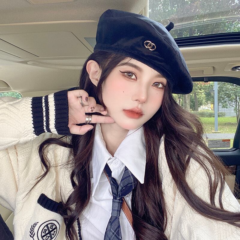 ブラックベルベットオータムウィンターレッド 帽子 秋物 冬物 ベレット ヘアアクセサリー ブラック・アイド・ピーズ68558713530