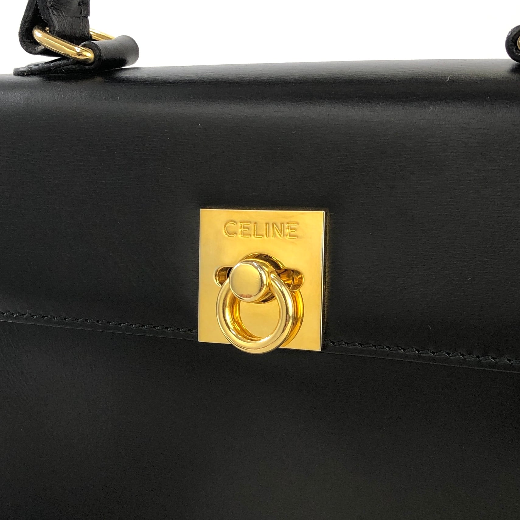 CELINE セリーヌ ガンチーニ レザー 2way ミニバッグ ショルダー CELINE セリーヌ ガンチーニ レザー 2way ミニバッグ ショルダー