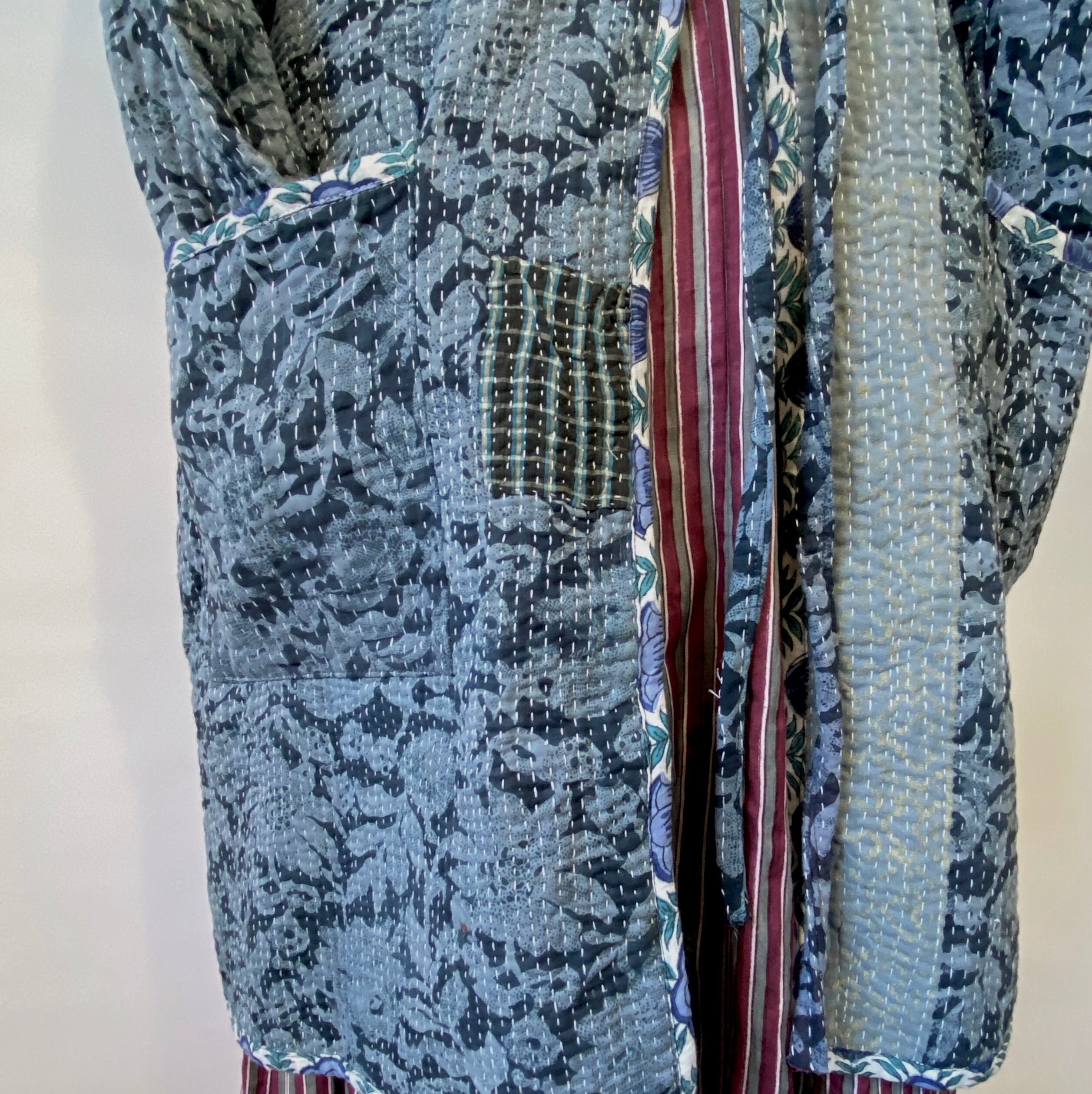 カンタ刺繍 ・グドゥリー・ラリーキルト ・ベルテッドコート / Fuji