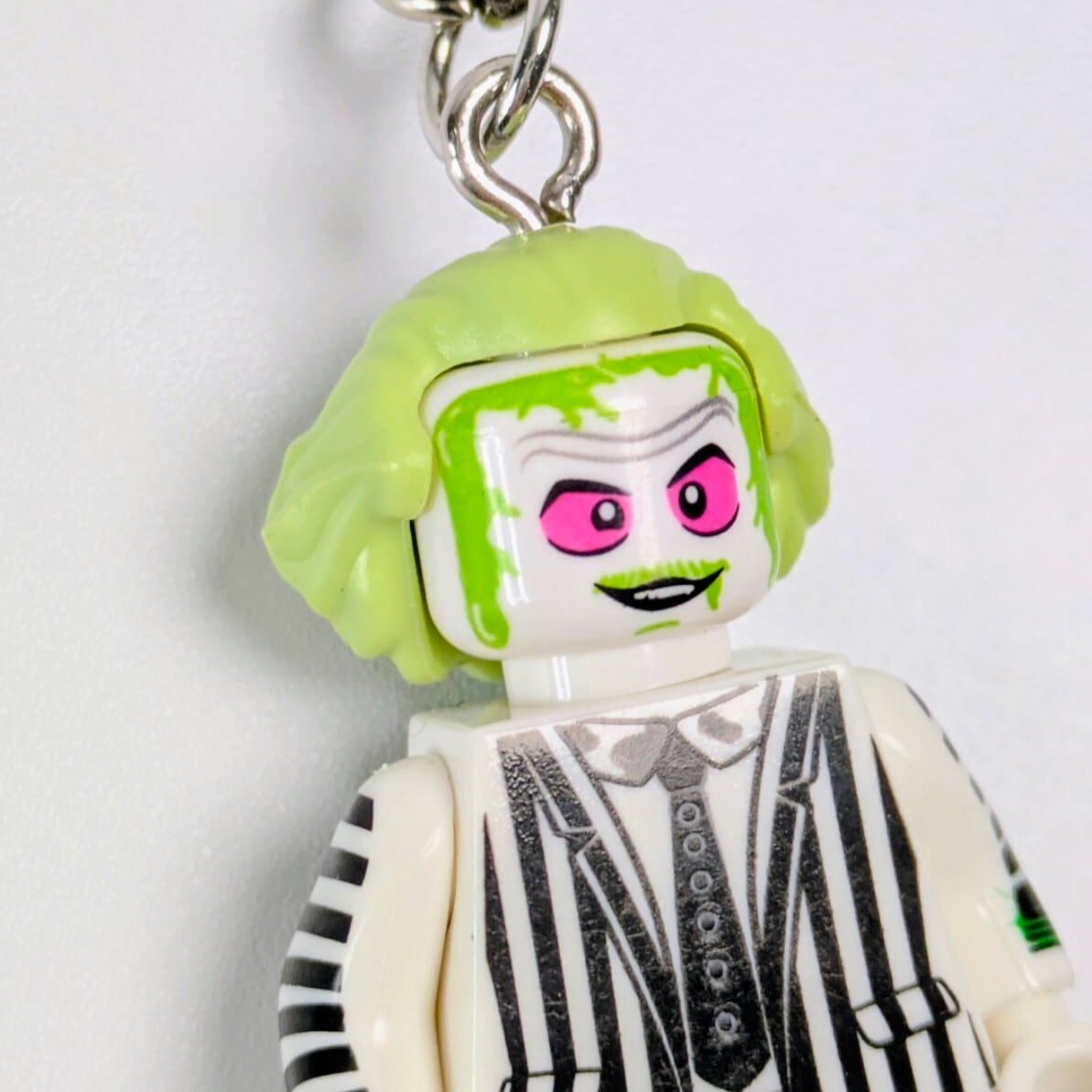 ♧☆ブロックフィギュアキーホルダー☆【 Beetlejuice / ビートルジュース 】〚アメリカン雑貨 アメトイ〛