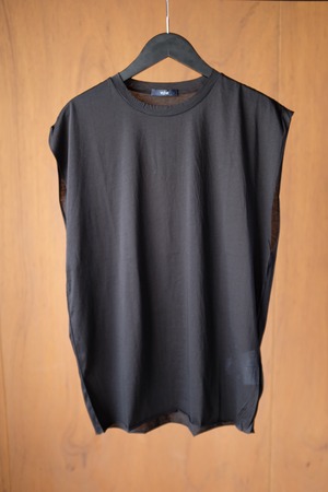 [YLÈVE] COTTON SHEER JERSEY N/S P/O(black)