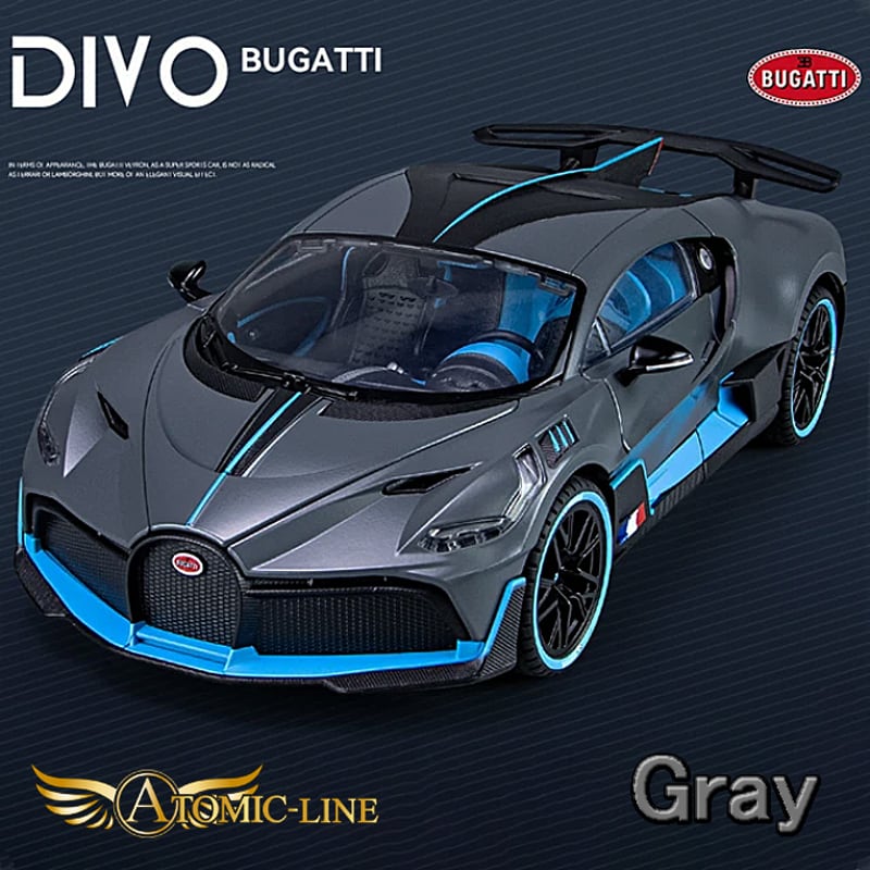 ブガッティ DIVO ディーヴォ 1/18 ミニカー 全4色 ライト点灯 エンジン