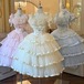 ゆめかわ♡全3カラー　4段フリルイブニングドレス　wanpi156