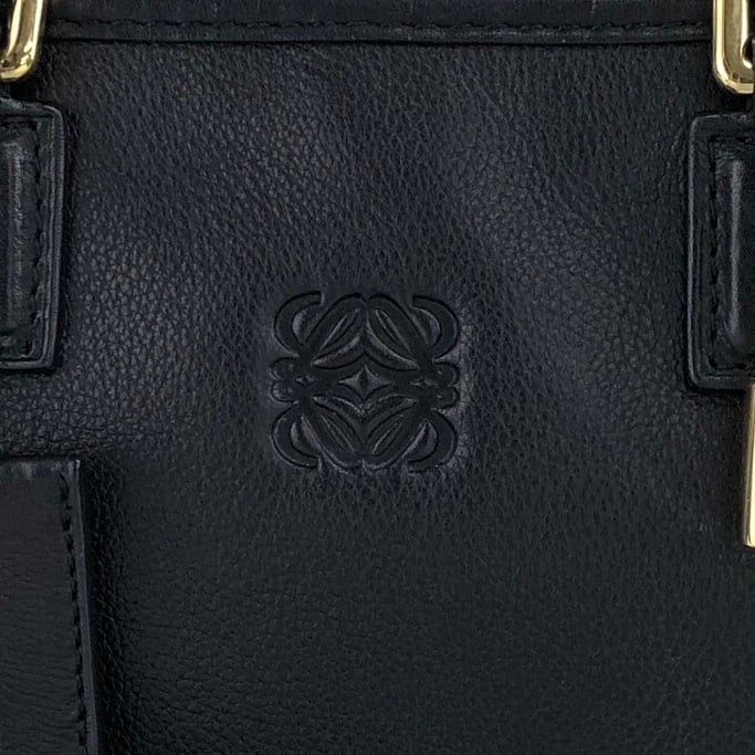 LOEWE ロエベ アマソナ28 ハンドバッグ ブラック アナグラム レザー