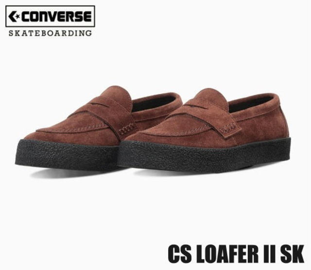 コンバース スケートボーディング ローファー スウェード メンズ スニーカー CONVERSE SKATEBOARDING CS LOAFER II SK チョコレート