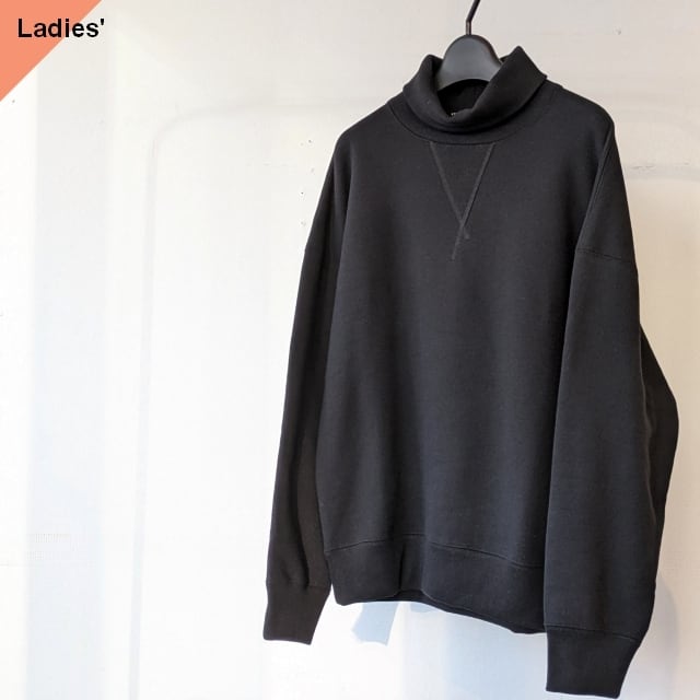 HAVERSACK 30/8裏双糸裏毛ハイネックスウェット 30/8 Fleece Lining Highneck Sweat / 312401 (Black)