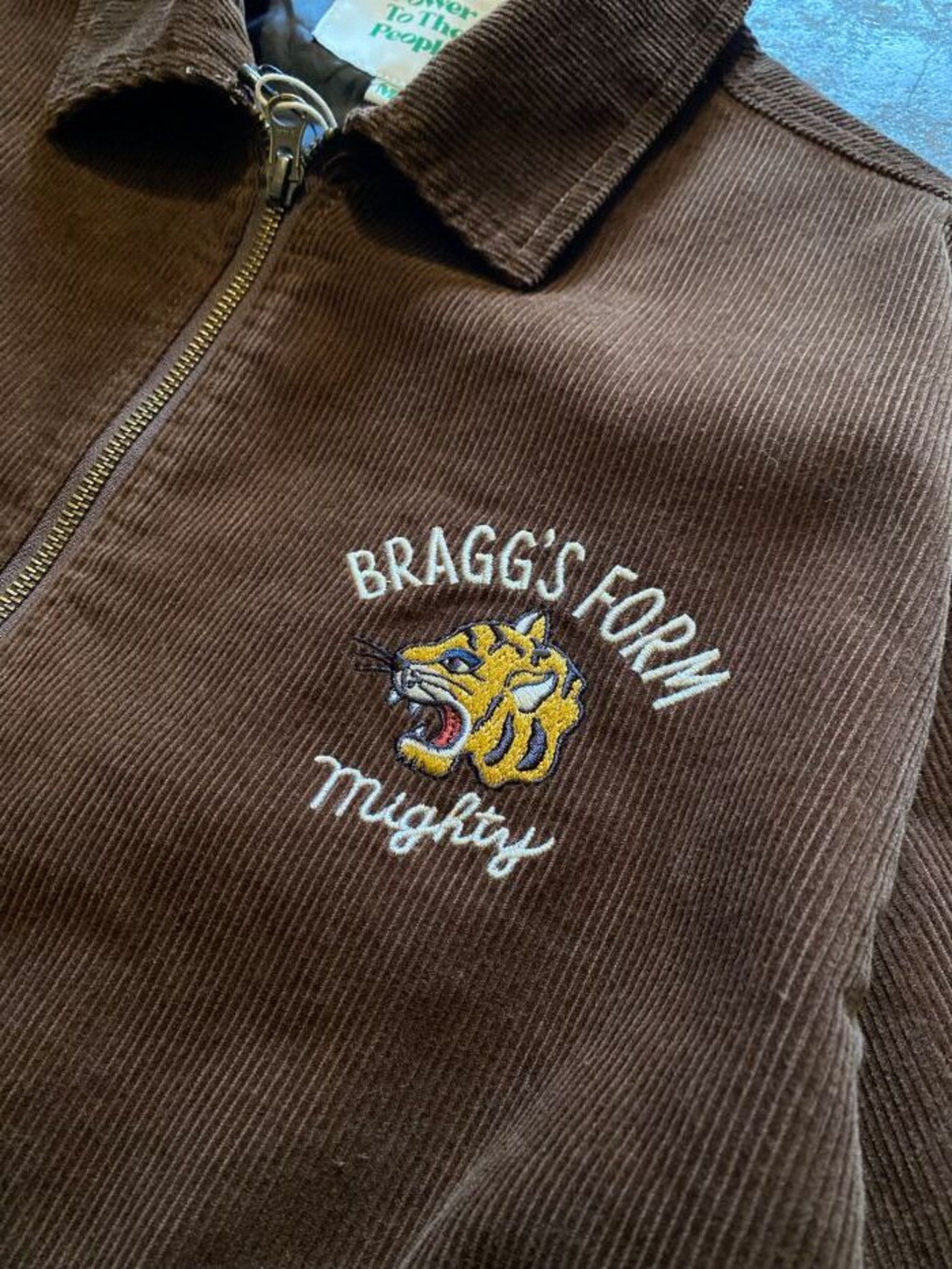 Power to the people / Corduroy zip up blouson-Tiger- / BROWN / コーデュロイ/ジャケット/スウィングトップ - 5